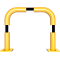 Anti-nudge hoop | removable | steel tube  76 mm | yellow / black | total width: 750 mm | height above ground: 650 mm